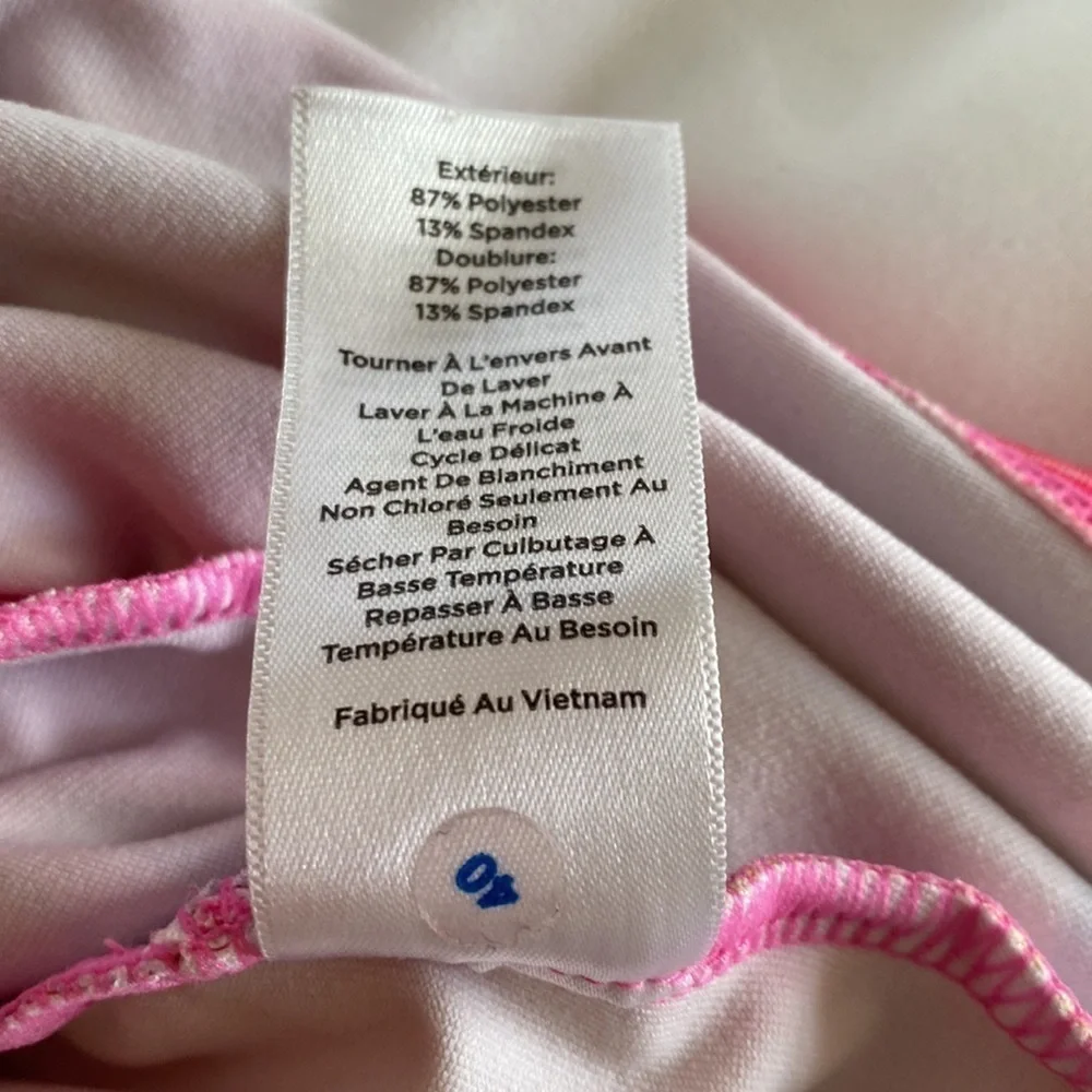 T by Talbots skort skirt tropical vibrant pink blue white size 1XP